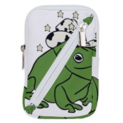 Frog With A Cowboy Hat Belt Pouch Bag (large) by Teevova