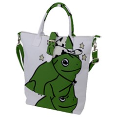 Frog With A Cowboy Hat Buckle Top Tote Bag by Teevova