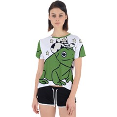 Frog With A Cowboy Hat Open Back Sport Tee by Teevova