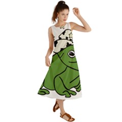 Frog With A Cowboy Hat Summer Maxi Dress by Teevova