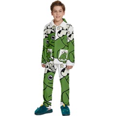 Frog With A Cowboy Hat Kids  Long Sleeve Velvet Pajamas Set by Teevova