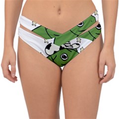 Frog With A Cowboy Hat Double Strap Halter Bikini Bottoms by Teevova