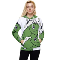 Frog With A Cowboy Hat Women s Lightweight Drawstring Hoodie by Teevova