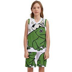 Frog With A Cowboy Hat Kids  Basketball Mesh Set by Teevova