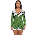 Frog with a cowboy hat Long Sleeve Boyleg Swimsuit View1