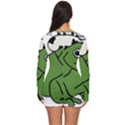 Frog with a cowboy hat Long Sleeve Boyleg Swimsuit View4