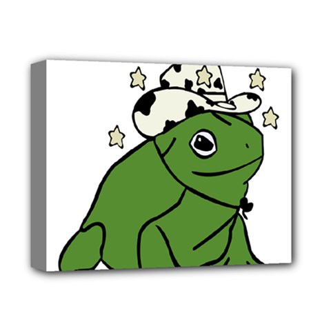 Frog With A Cowboy Hat Deluxe Canvas 14  X 11  (stretched) by Teevova