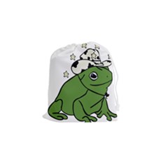 Frog With A Cowboy Hat Drawstring Pouch (small) by Teevova