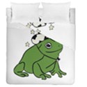 Frog with a cowboy hat Duvet Cover Double Side (Queen Size) View1