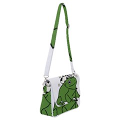 Frog With A Cowboy Hat Shoulder Bag With Back Zipper by Teevova