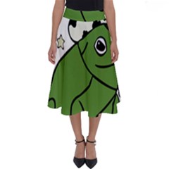 Frog With A Cowboy Hat Perfect Length Midi Skirt by Teevova