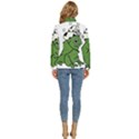 Frog with a cowboy hat Women s Puffer Bubble Jacket Coat View4