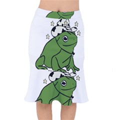 Frog With A Cowboy Hat Short Mermaid Skirt by Teevova