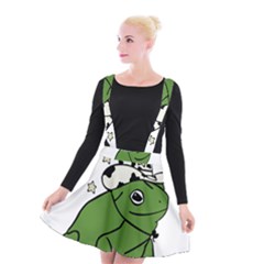 Frog With A Cowboy Hat Suspender Skater Skirt by Teevova