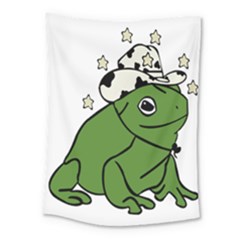 Frog With A Cowboy Hat Medium Tapestry by Teevova