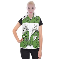 Frog With A Cowboy Hat Women s Button Up Vest