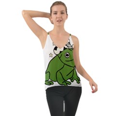 Frog With A Cowboy Hat Chiffon Cami by Teevova