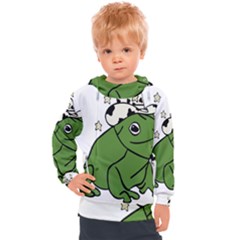 Frog With A Cowboy Hat Kids  Hooded Pullover