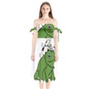 Frog with a cowboy hat Shoulder Tie Bardot Midi Dress View1