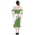 Frog with a cowboy hat Shoulder Tie Bardot Midi Dress View2