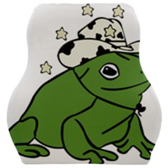 Frog With A Cowboy Hat Car Seat Velour Cushion  by Teevova