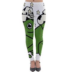 Frog With A Cowboy Hat Lightweight Velour Leggings by Teevova