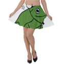 Frog with a cowboy hat Velvet Skater Skirt View1