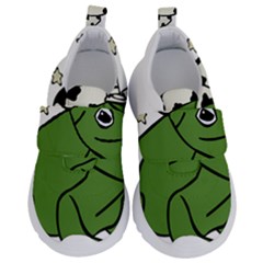 Frog With A Cowboy Hat Kids  Velcro No Lace Shoes by Teevova