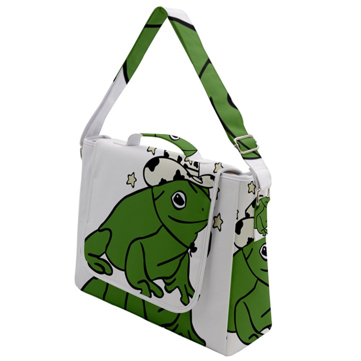 Frog with a cowboy hat Box Up Messenger Bag