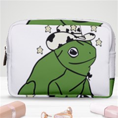 Frog With A Cowboy Hat Make Up Pouch (medium) by Teevova