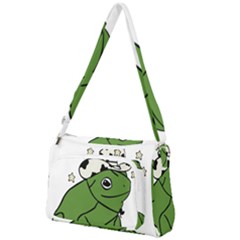 Frog With A Cowboy Hat Front Pocket Crossbody Bag by Teevova