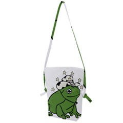 Frog With A Cowboy Hat Folding Shoulder Bag by Teevova