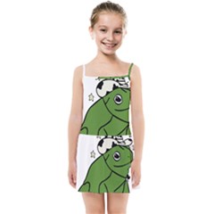 Frog With A Cowboy Hat Kids  Summer Sun Dress by Teevova