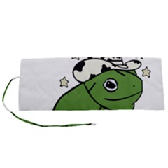 Frog With A Cowboy Hat Roll Up Canvas Pencil Holder (s) by Teevova