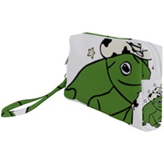 Frog With A Cowboy Hat Wristlet Pouch Bag (small) by Teevova