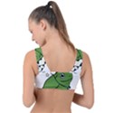 Frog with a cowboy hat Front Tie Bikini Top View2