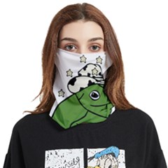 Frog With A Cowboy Hat Face Covering Bandana (two Sides) by Teevova