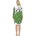 Frog with a cowboy hat Long Sleeve Velvet Robe View4