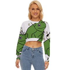 Frog With A Cowboy Hat Lightweight Long Sleeve Sweatshirt by Teevova