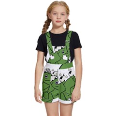 Frog With A Cowboy Hat Kids  Short Overalls by Teevova