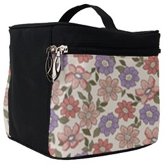 Flowers Petals Plants Floral Print Pattern Design Make Up Travel Bag (big) by Ravend