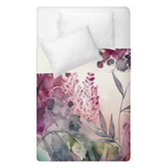 Ai Generated Flowers Watercolour Nature Plant Duvet Cover Double Side (single Size) by Ravend