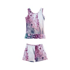 Ai Generated Flowers Watercolour Nature Plant Kids  Boyleg Swimsuit by Ravend