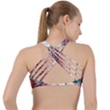 Ai Generated Flowers Watercolour Nature Plant Criss Cross Racerback Sports Bra View2