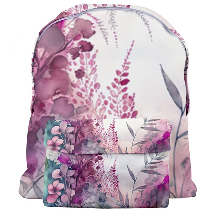 Ai Generated Flowers Watercolour Nature Plant Giant Full Print Backpack