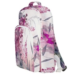 Ai Generated Flowers Watercolour Nature Plant Double Compartment Backpack by Ravend