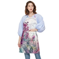 Ai Generated Flowers Watercolour Nature Plant Pocket Apron by Ravend