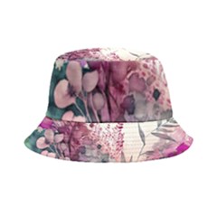 Ai Generated Flowers Watercolour Nature Plant Inside Out Bucket Hat by Ravend