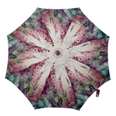 Ai Generated Flowers Watercolour Nature Plant Hook Handle Umbrellas (medium) by Ravend