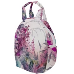 Ai Generated Flowers Watercolour Nature Plant Travel Backpacks by Ravend